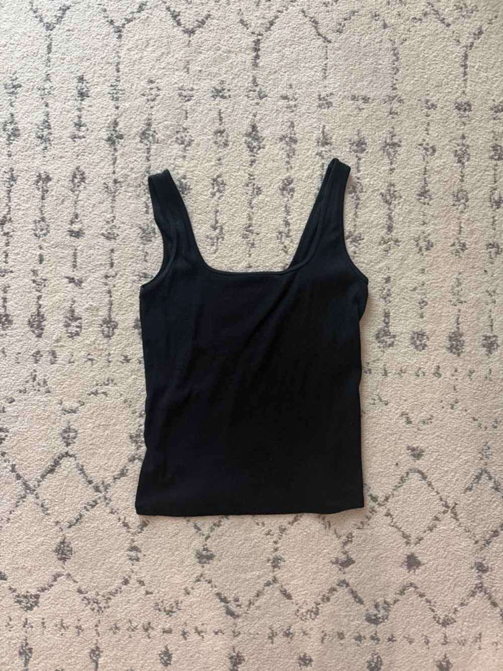 Abercrombie & Fitch Black Ribbed Scoop Tank